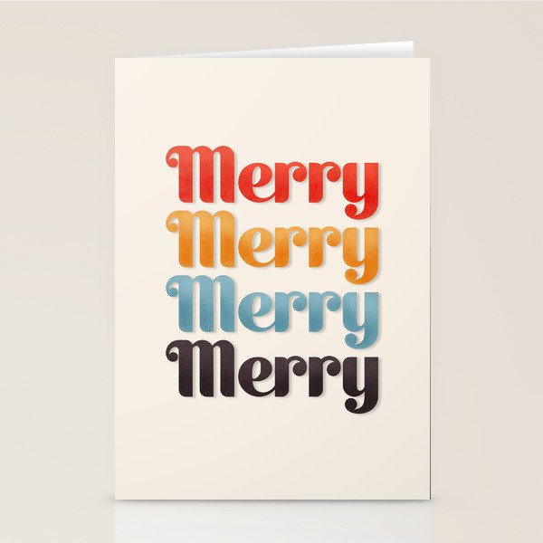 Merry typography Stationery Card Gallery Image 1