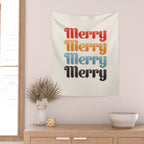 Merry typography Wall Tapestry Gallery Image 2