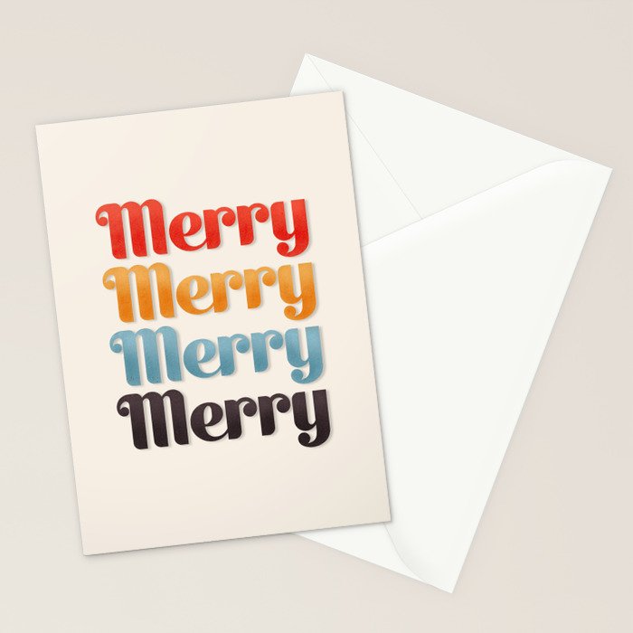 Merry typography Stationery Card Gallery Image 2
