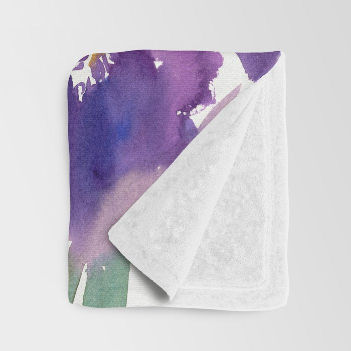 Irises, purple floral art, garden iris Throw Blanket Gallery Image 3