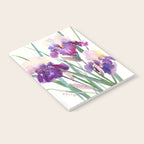 Irises, purple floral art, garden iris Notebook Gallery Image 2