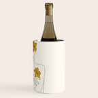 Colorful Thoughts Minimal Line Art Woman with Flowers IV  Wine Chiller Gallery Image 3