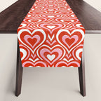 Sweethearts - red, pink, and white  Table Runner Gallery Image 1