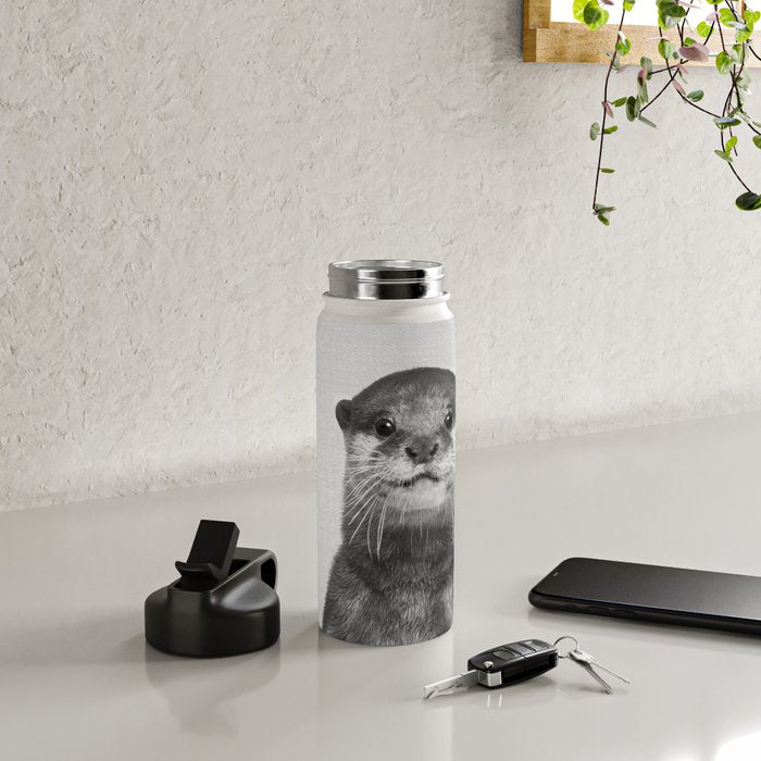 Otter - Black & White Water Bottle Gallery Image 5