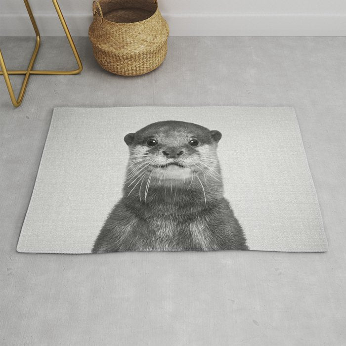 Otter - Black & White Rug Gallery Image 1