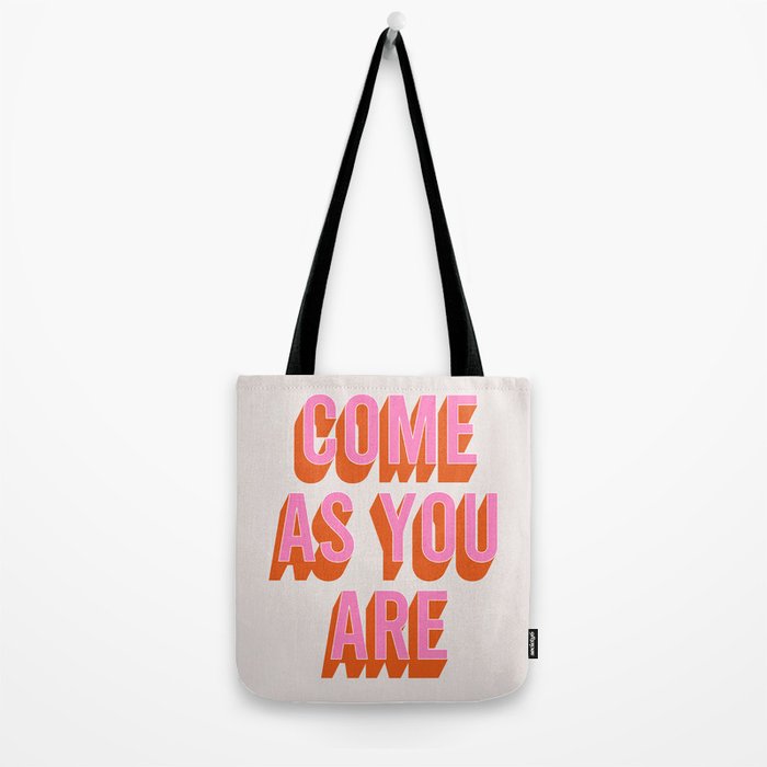 Come As You Are (Pink Orange) Tote Bag Gallery Image 2
