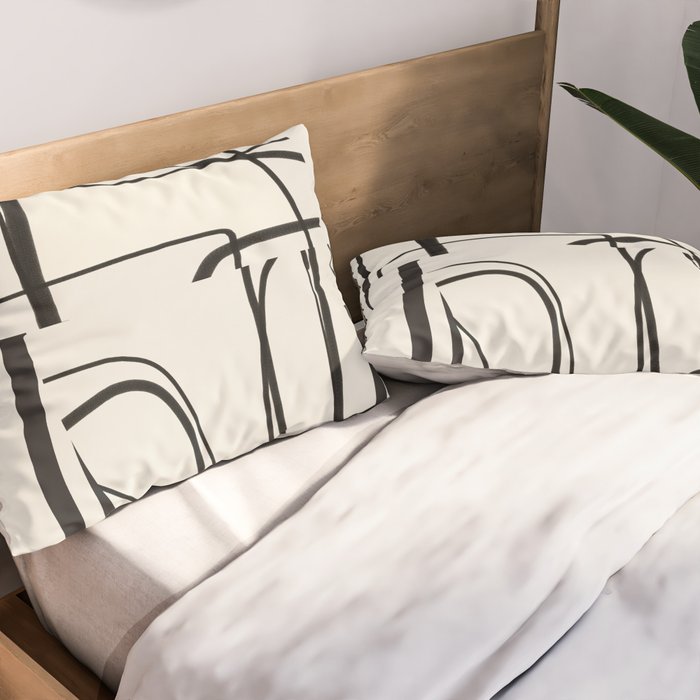 Abstract line art 18 Pillow Sham Gallery Image 2