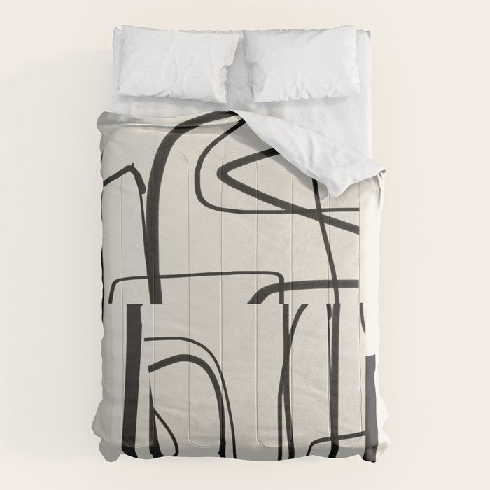 Abstract line art 18 Comforter Gallery Image 6