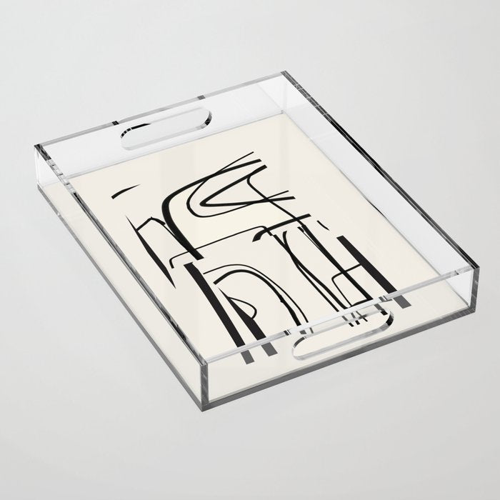 Abstract line art 18 Acrylic Tray Gallery Image 1
