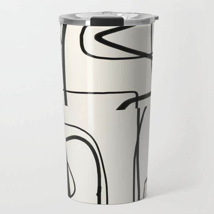 Abstract line art 18 Travel Mug Gallery Image 1