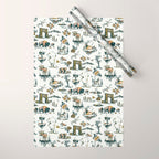 Yellowstone National Park Travel Pattern Design Wrapping Paper Gallery Image 1