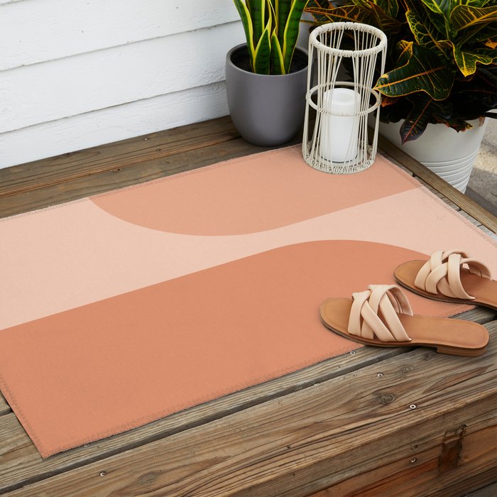 Modern Minimal Arch Abstract XI Outdoor Rug Gallery Image 2