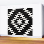 Urban Tribal Pattern No.14 - Aztec - Black Concrete Wall Mural Gallery Image 2