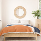 Abstract Shapes 66 in Vintage Orange and Navy Blue Duvet Cover Gallery Image 3