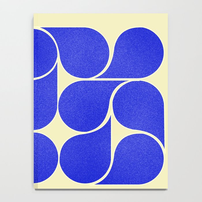 Blue mid-century shapes no8 Notebook Gallery Image 4