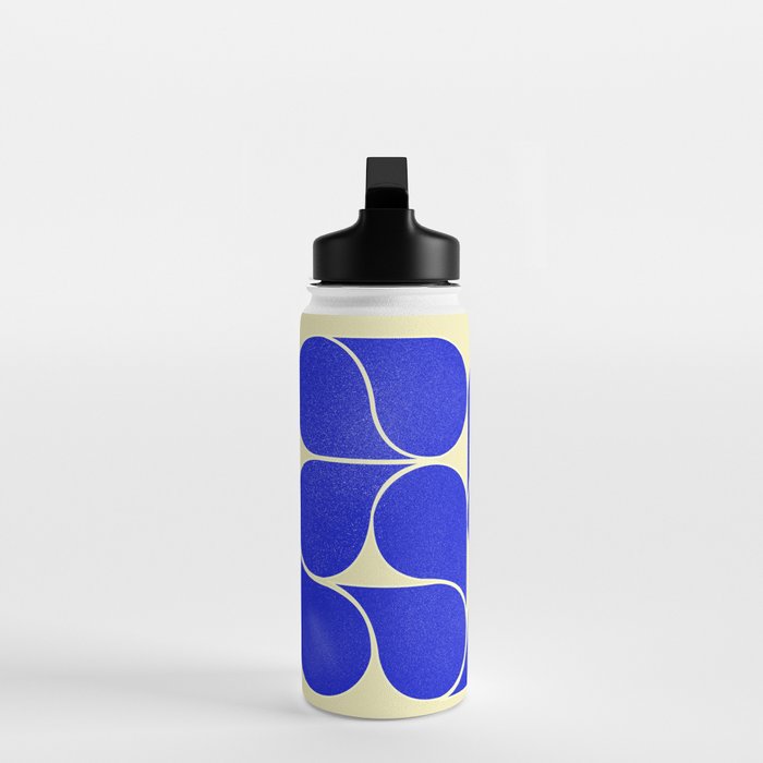 Blue mid-century shapes no8 Water Bottle Gallery Image 3