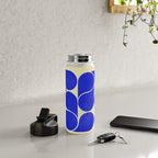 Blue mid-century shapes no8 Water Bottle Gallery Image 5