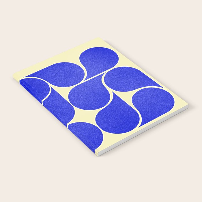 Blue mid-century shapes no8 Notebook Gallery Image 2