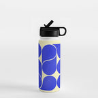 Blue mid-century shapes no8 Water Bottle Gallery Image 1