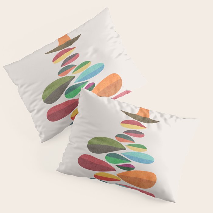 Bird nesting on top of pebbles hill Pillow Sham Gallery Image 1