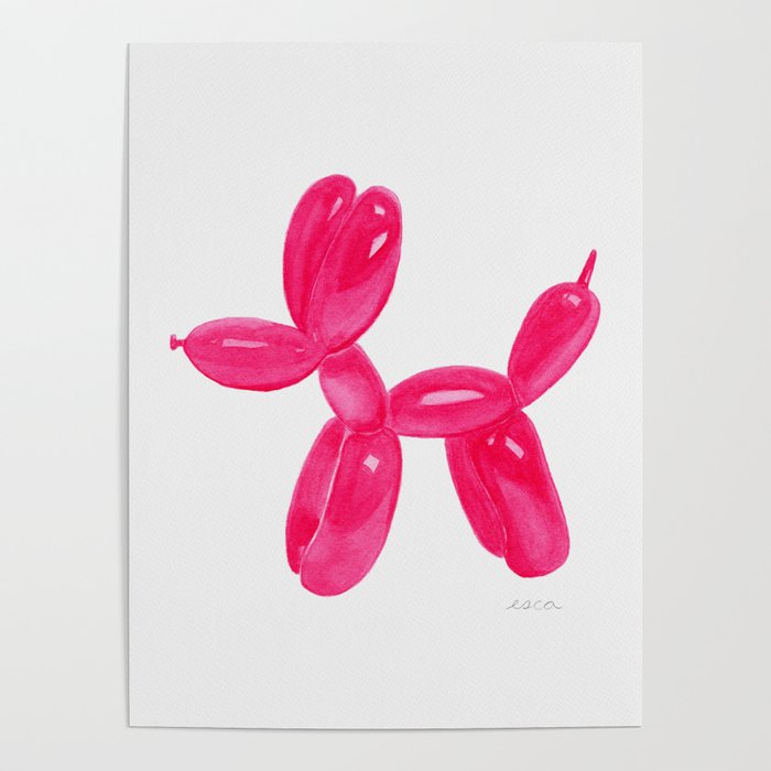 Balloon Dog Pink Poster Gallery Image 4