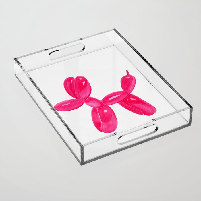 Balloon Dog Pink Acrylic Tray Gallery Image 1