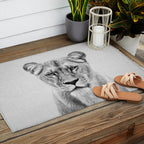 Lioness - Black & White Outdoor Rug Gallery Image 2