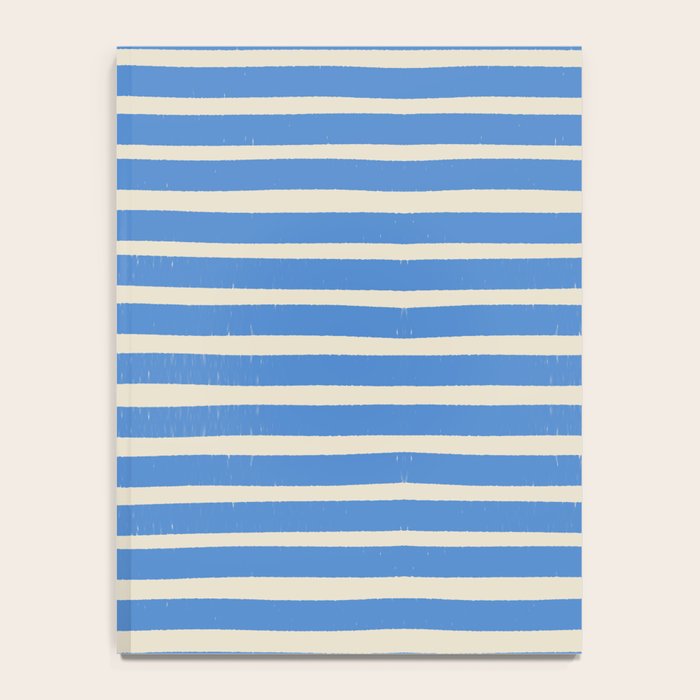 Nautical Blue White Stripes Hand Painted Coastal Pattern Notebook Gallery Image 4