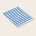 Nautical Blue White Stripes Hand Painted Coastal Pattern Notebook Gallery Image 3