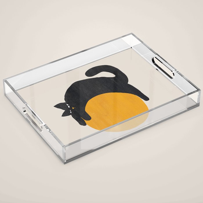 Cat with ball Acrylic Tray Gallery Image 1