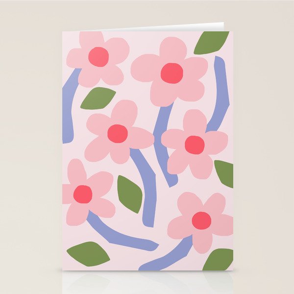 Floral dance - pastel Stationery Card Gallery Image 1