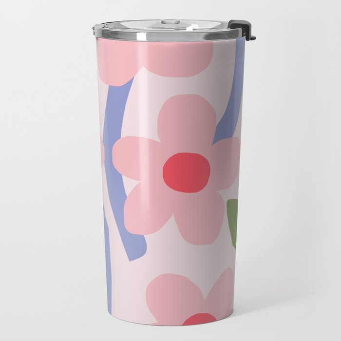 Floral dance - pastel Travel Mug Gallery Image 2