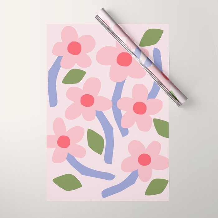 Floral dance - pastel Wrapping Paper Gallery Image 1