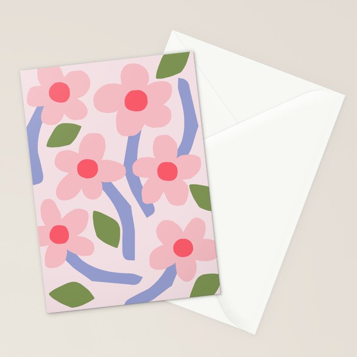 Floral dance - pastel Stationery Card Gallery Image 2