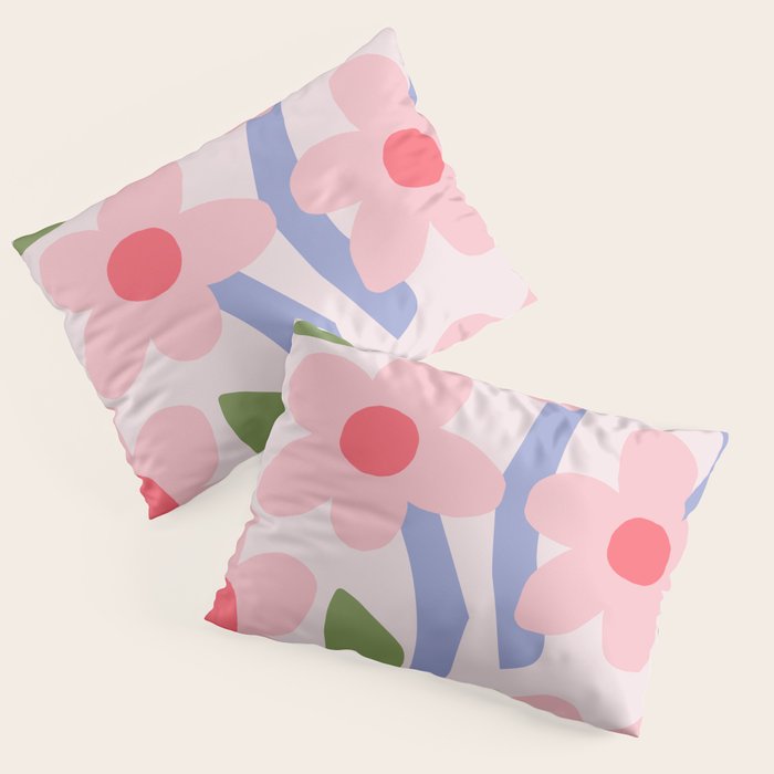 Floral dance - pastel Pillow Sham Gallery Image 1