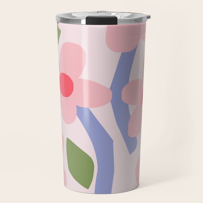 Floral dance - pastel Travel Mug Gallery Image 1