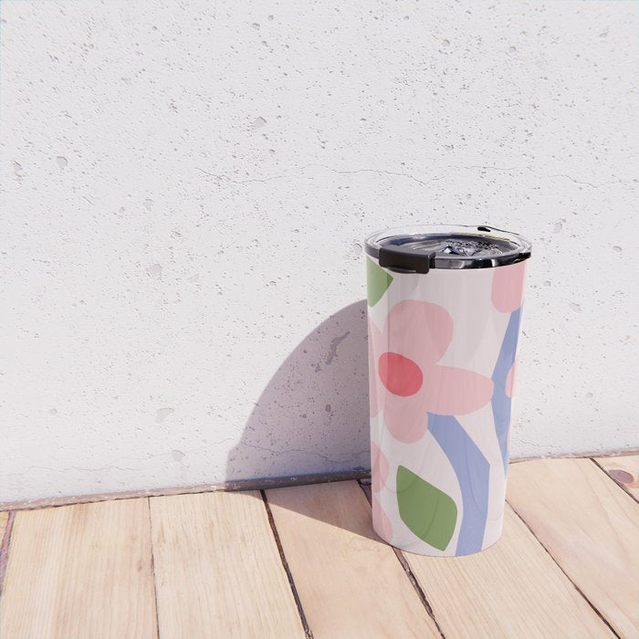 Floral dance - pastel Travel Mug Gallery Image 4