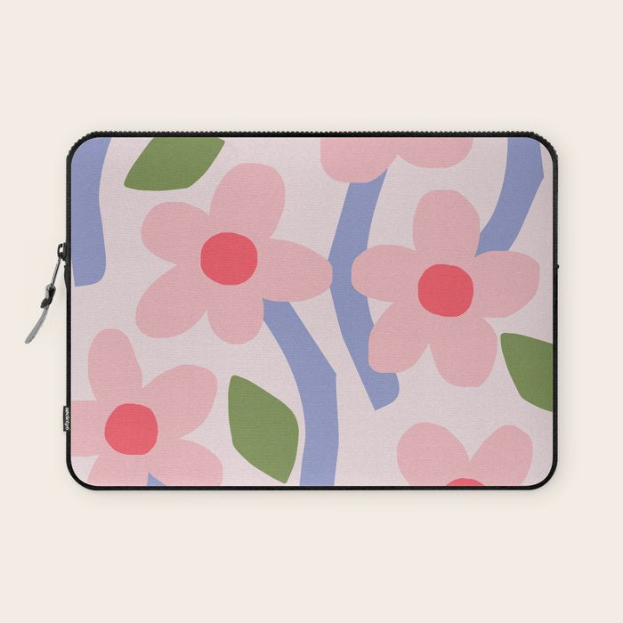 Floral dance - pastel Laptop Sleeve Gallery Image 1