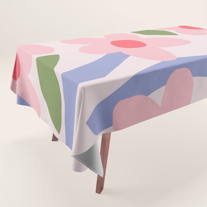Floral dance - pastel Tablecloth Gallery Image 1