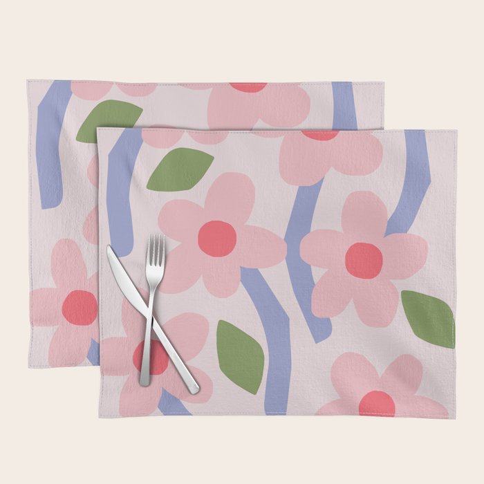 Floral dance - pastel Placemat Gallery Image 1