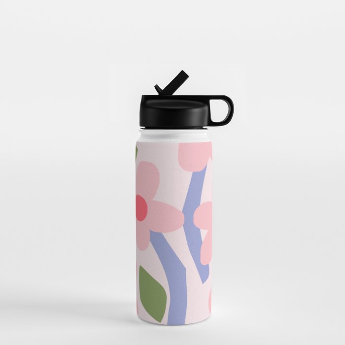 Floral dance - pastel Water Bottle Gallery Image 1
