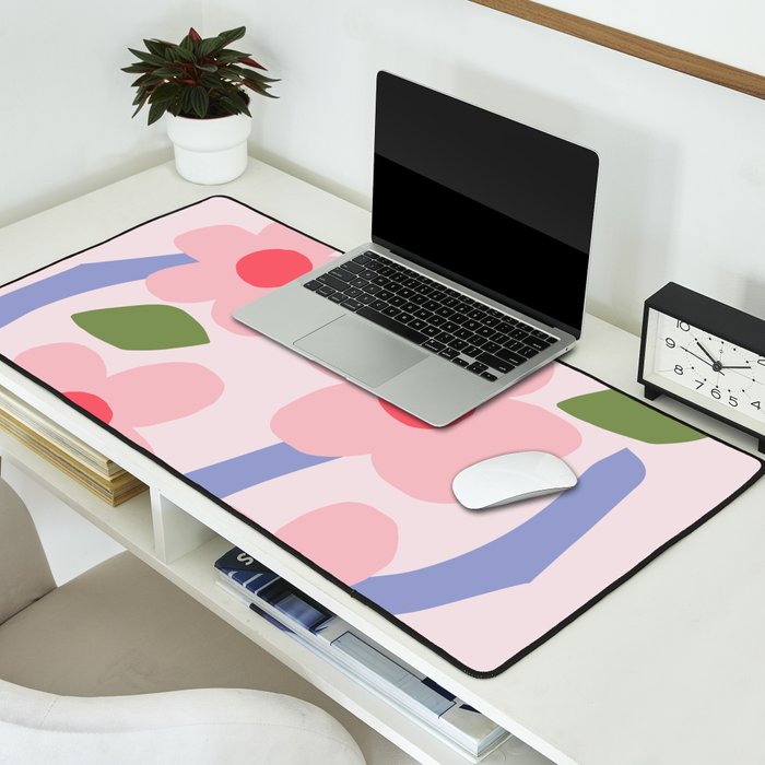 Floral dance - pastel Desk Mat Gallery Image 2