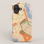 Free Spirit, Wild Bohemian Hippie Brown Woman, Fashion Eclectic Contemporary Boho Spring, Sunny Day Travel Style Pastel Painting iPhone Case Gallery Image 1