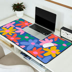 Joyful Flowers - blue Desk Mat Gallery Image 2