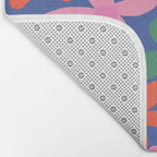 Joyful Flowers - blue Bath Mat Gallery Image 2