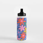 Joyful Flowers - blue Water Bottle Gallery Image 2