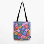 Joyful Flowers - blue Tote Bag Gallery Image 2
