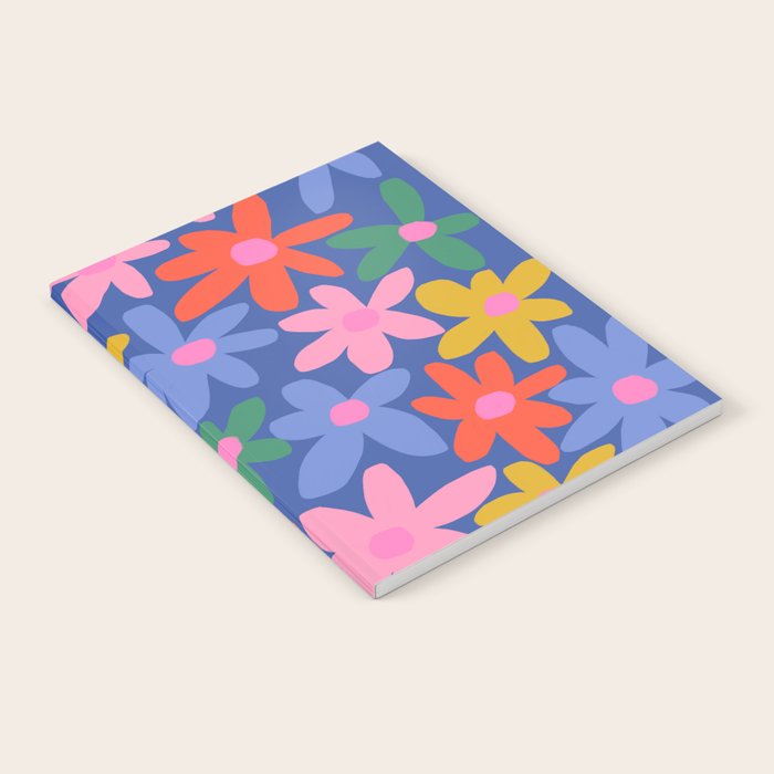 Joyful Flowers - blue Notebook Gallery Image 2