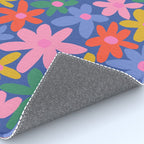 Joyful Flowers - blue Rug Gallery Image 4