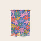 Joyful Flowers - blue Wall Hanging Gallery Image 1